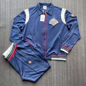 Casablanca Casa Way Track Suit Navy Blue Jacket Pants Set NWT XL